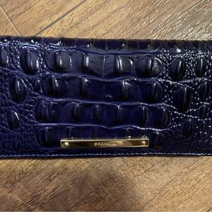 Brahmin Midnight Blue Embossed Clutch